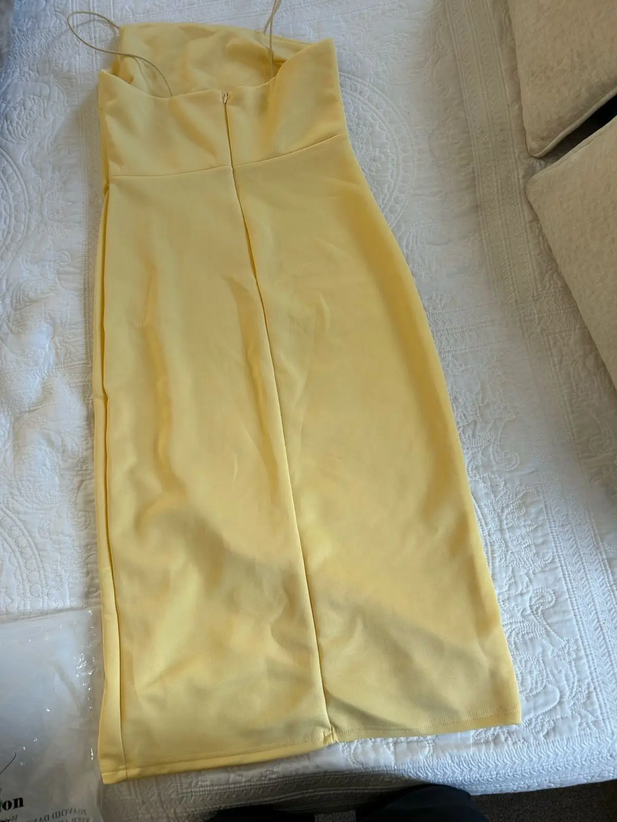 Yellow One-Shoulder Midi Dress