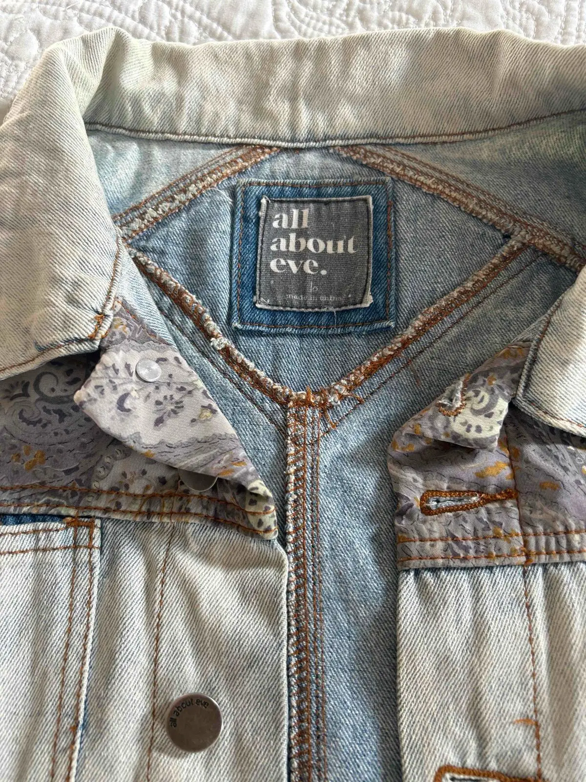 All About Eve Denim Jacket with Panel Details