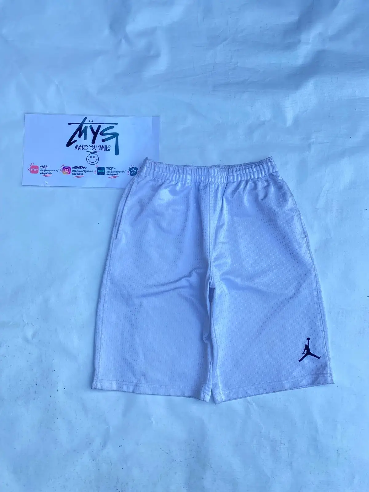 Jordan Air Jordan White Mesh Basketball Shorts