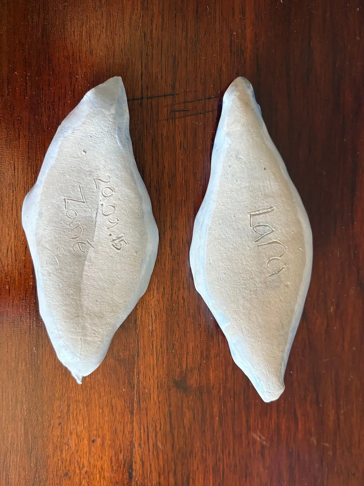 Handmade Ceramic Leaf Dishes Set of 2