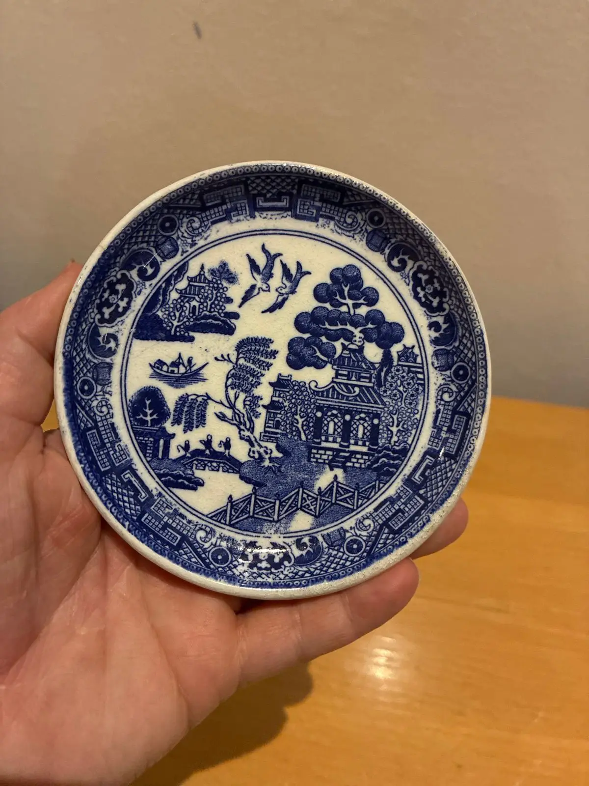 Tiny Willow Pattern Plate 11cm
