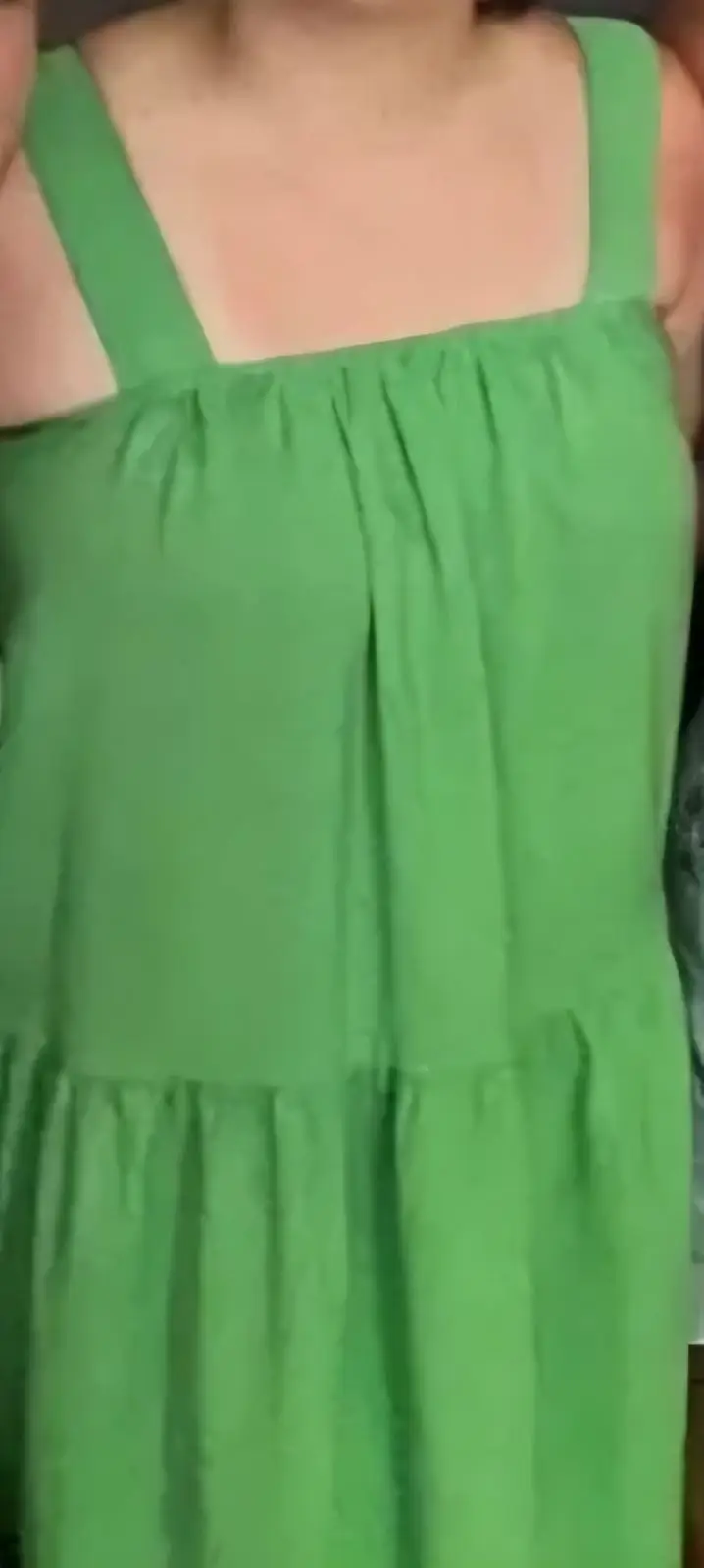 Edgars Green Tiered Smock Sundress