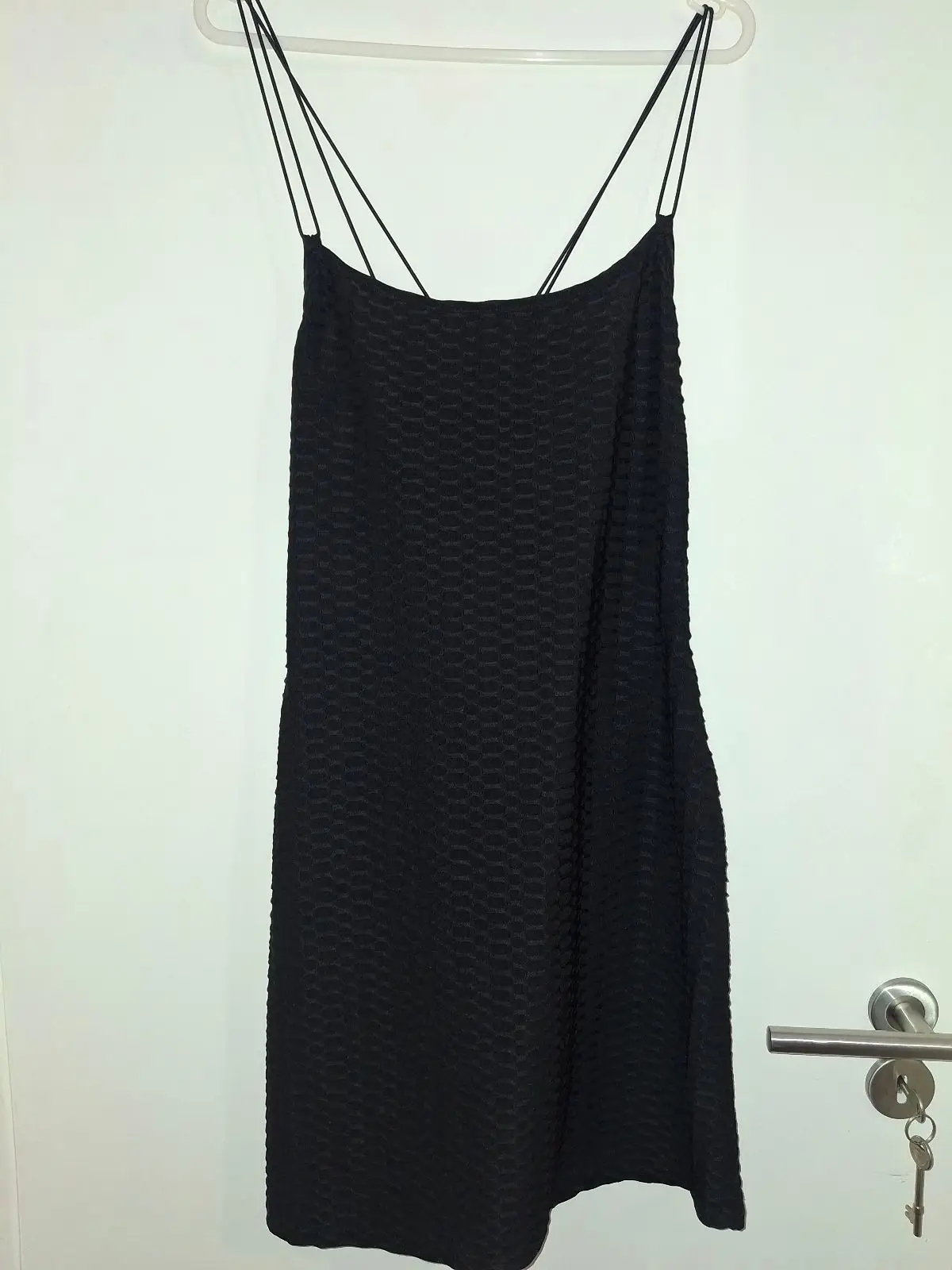 Mr Price Black Textured Strappy Mini Dress