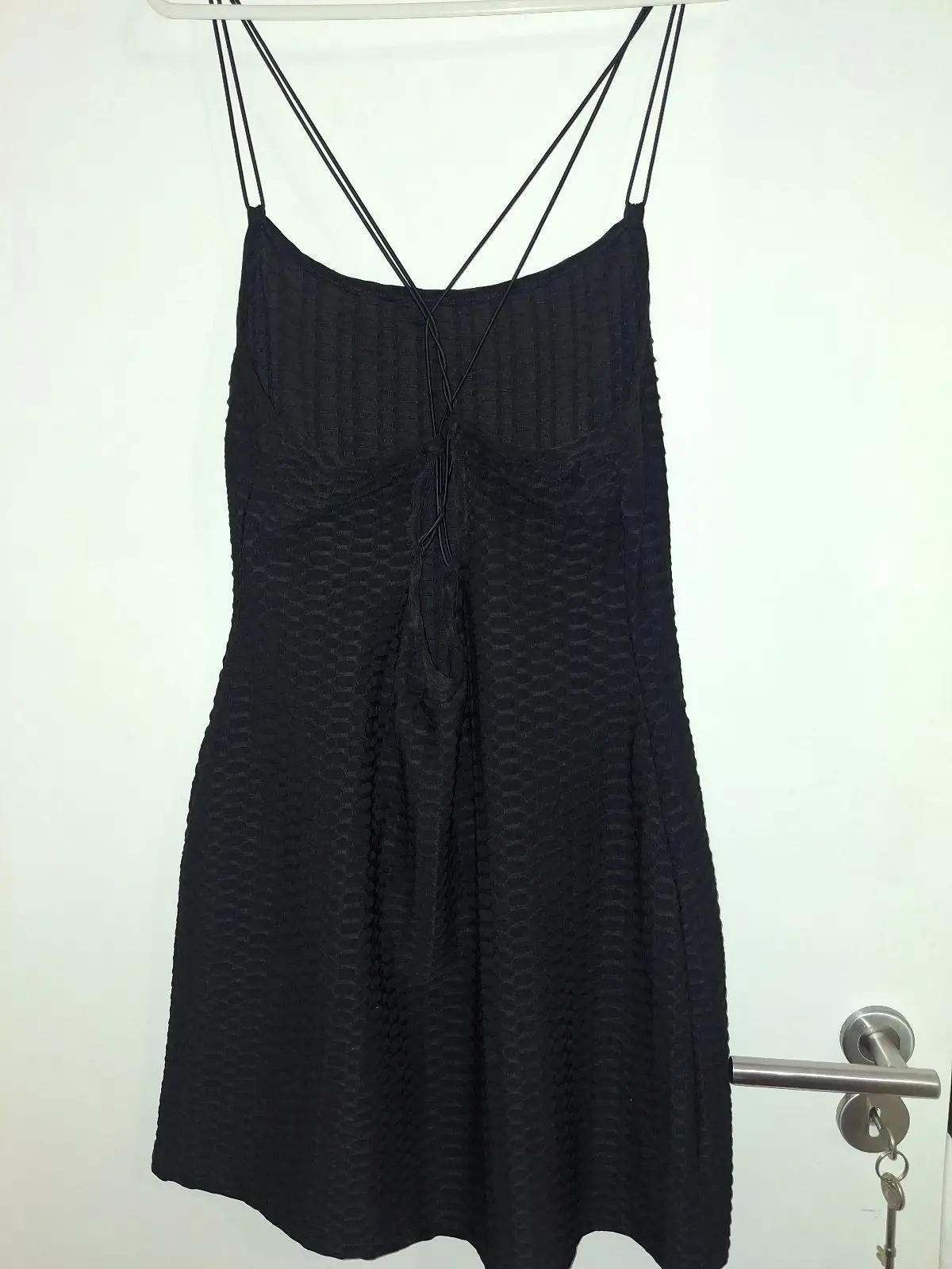 Mr Price Black Textured Strappy Mini Dress