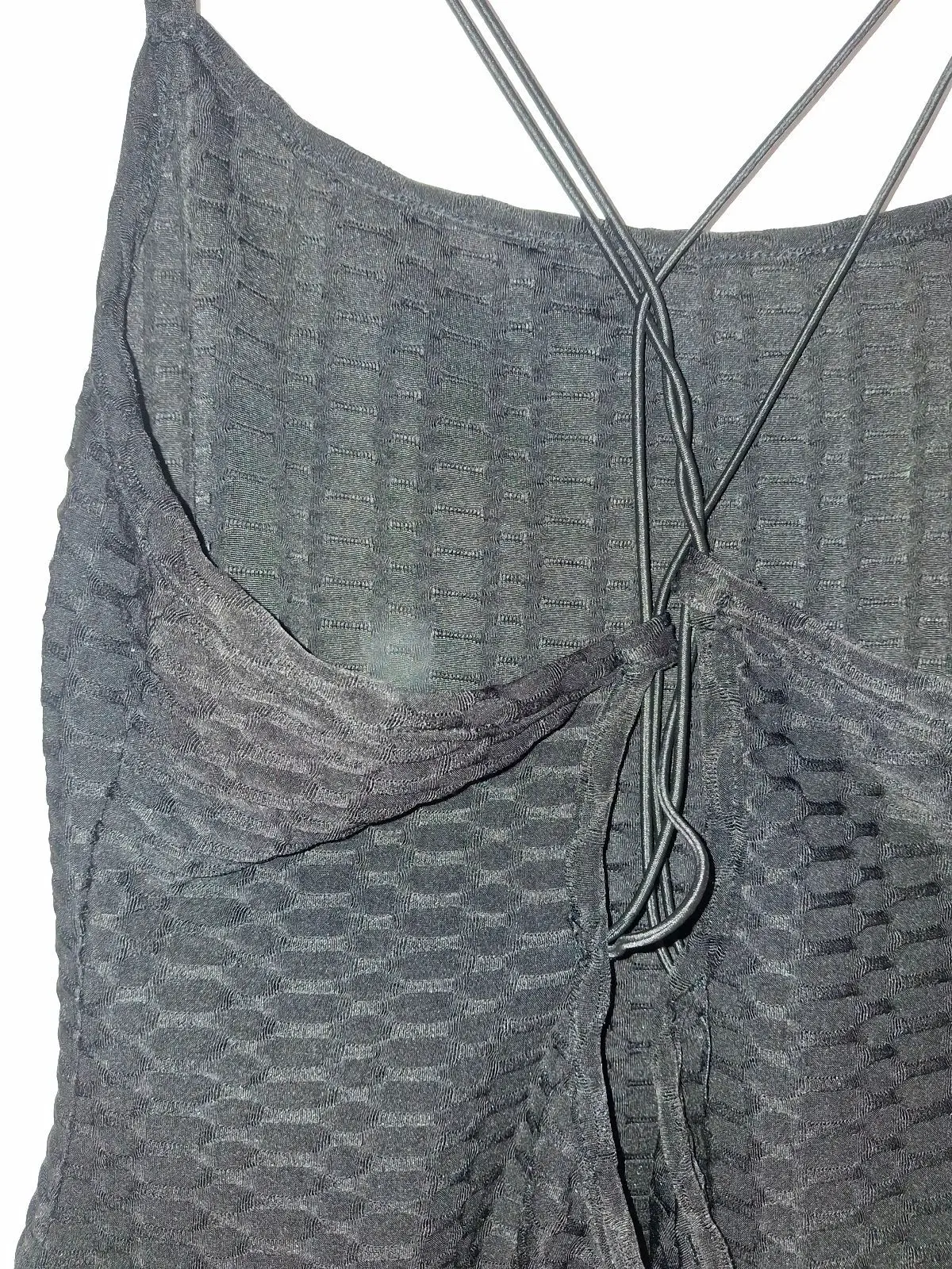 Mr Price Black Textured Strappy Mini Dress