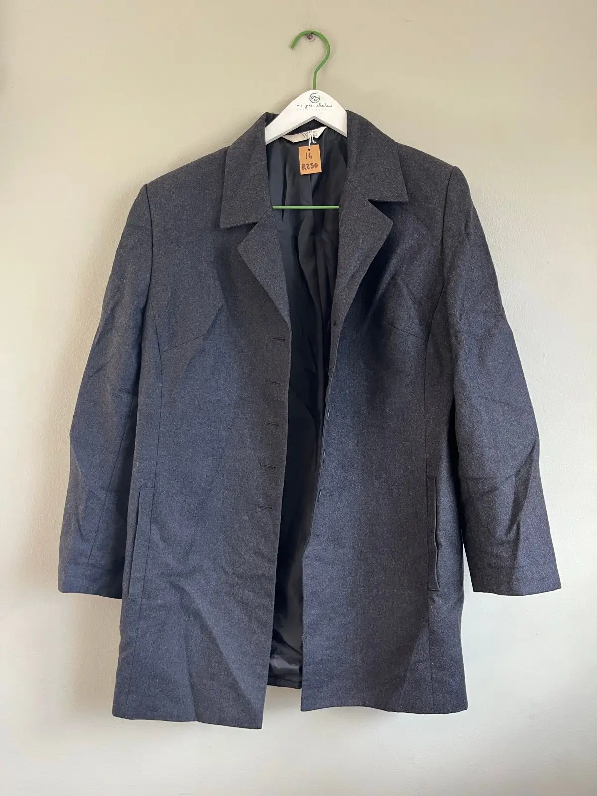 Woolworths Charcoal Grey Coat Size 16