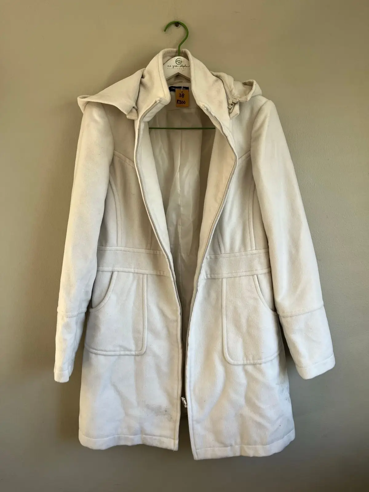 Truworths White Hooded Coat