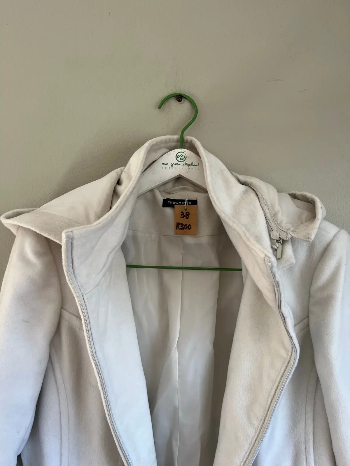 Truworths White Hooded Coat
