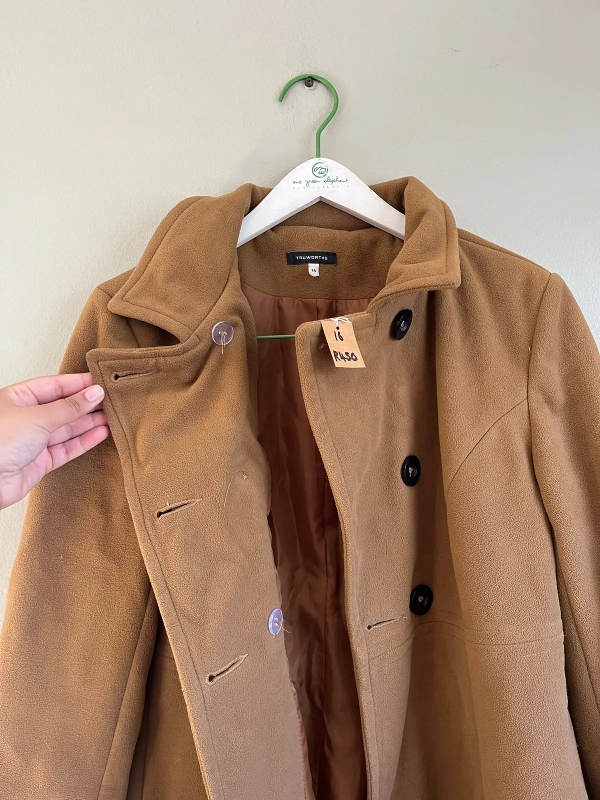 Truworths Brown Double-Breasted Coat