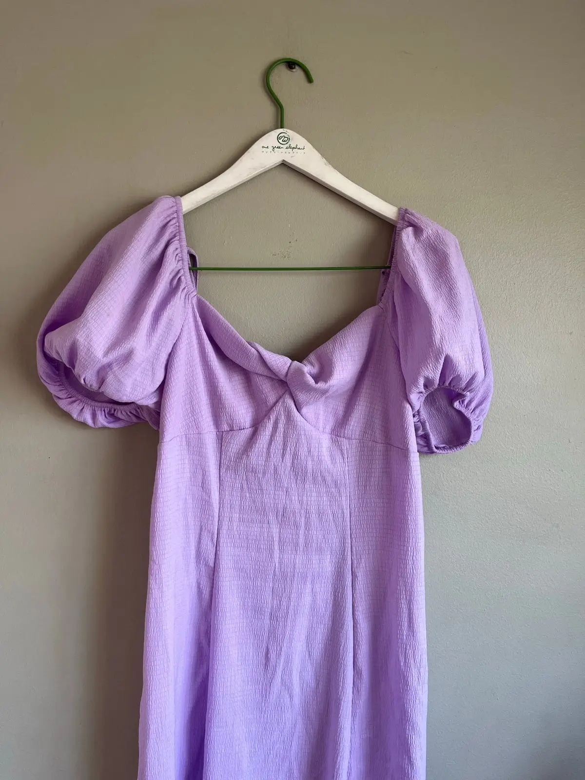 Shein Purple Puff Sleeve Midi Dress