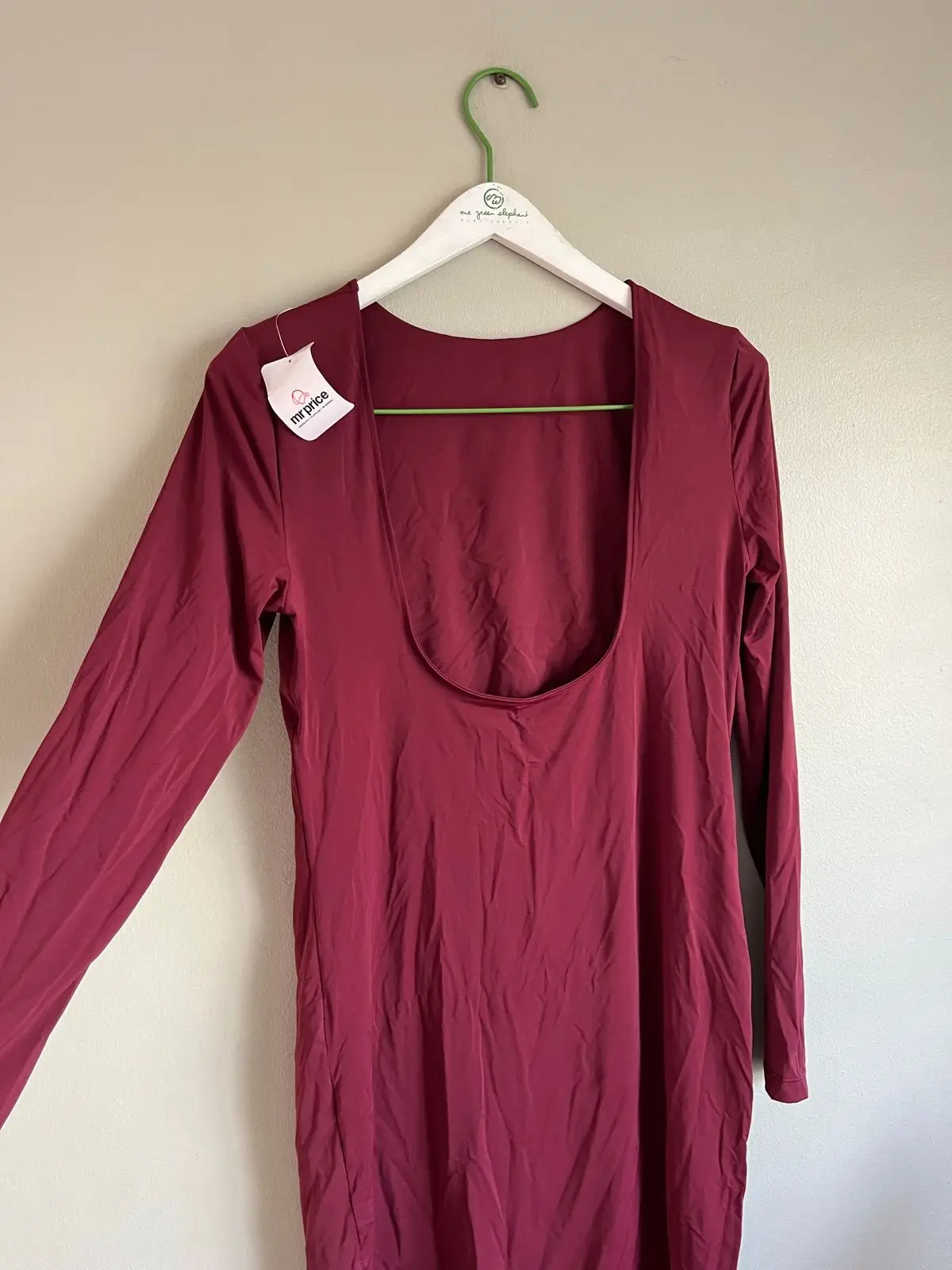 Mr Price Maroon Long Sleeve Dress