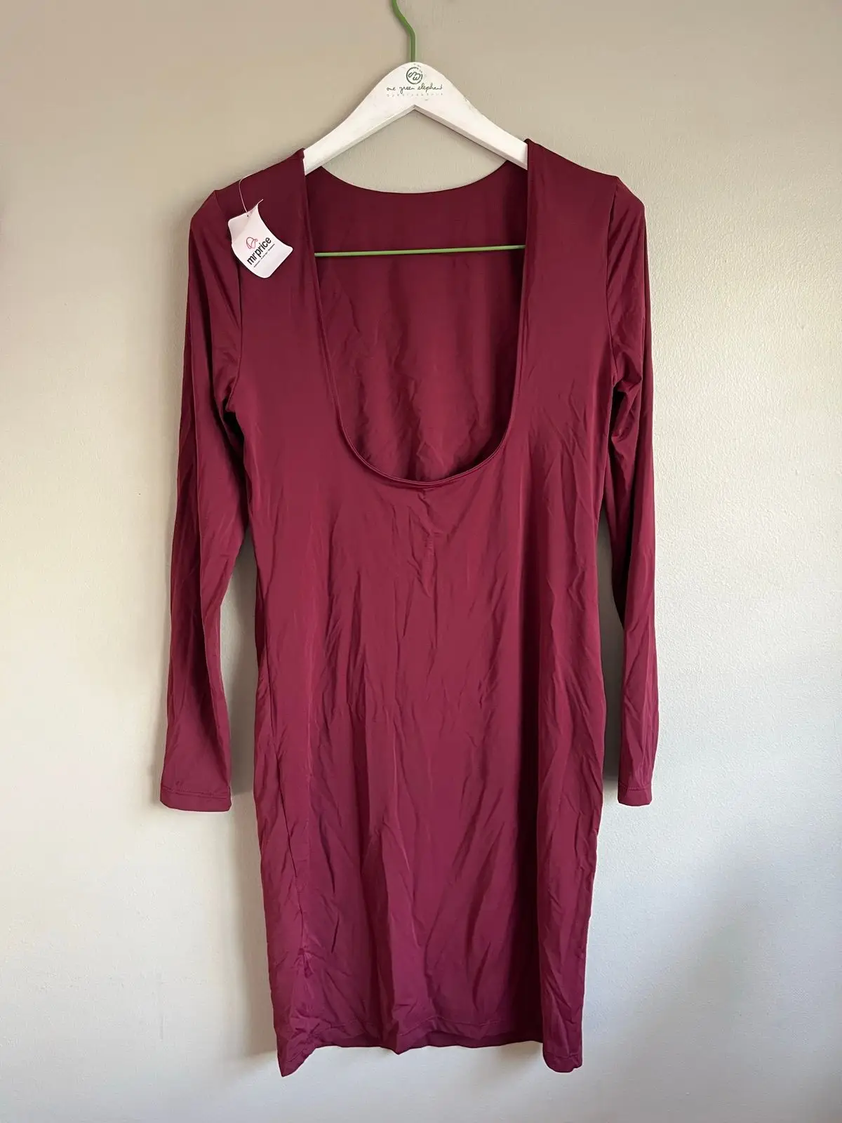 Mr Price Maroon Long Sleeve Dress