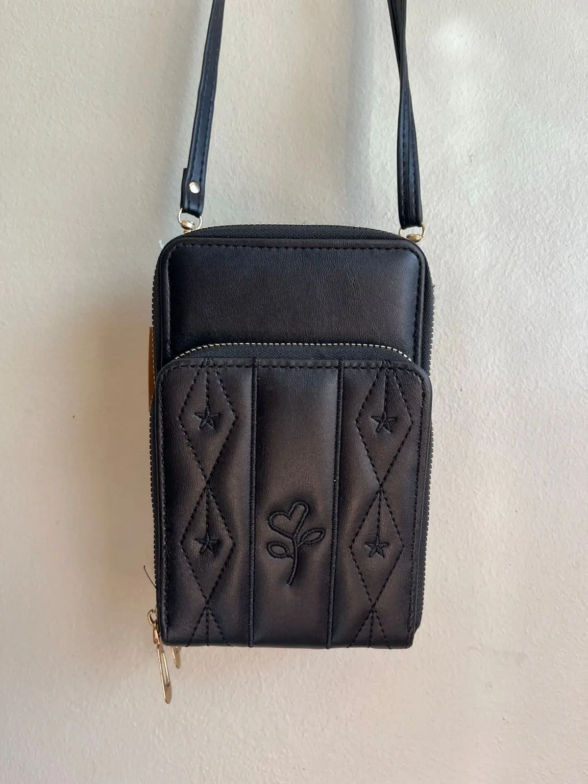 Set of 3 Crossbody Phone Bags in Black, Blue, and Brown