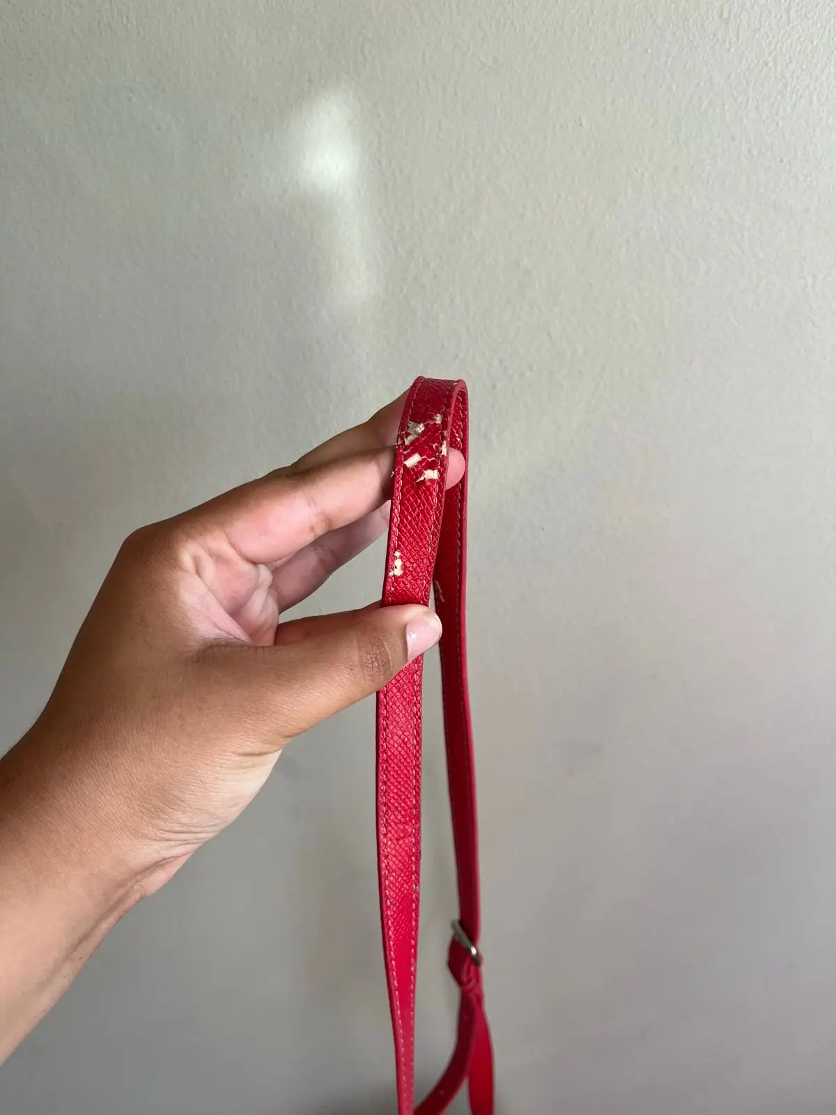 Nine West Red Crossbody Bag with Studs and Lock Detail
