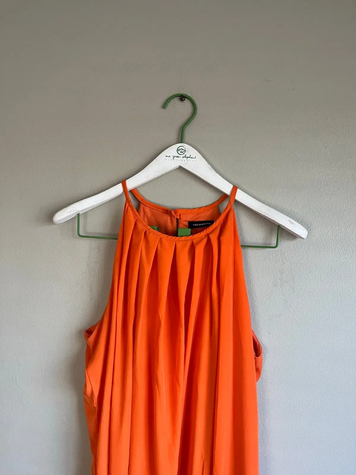 Truworths Orange Pleated Halter Dress Size 38