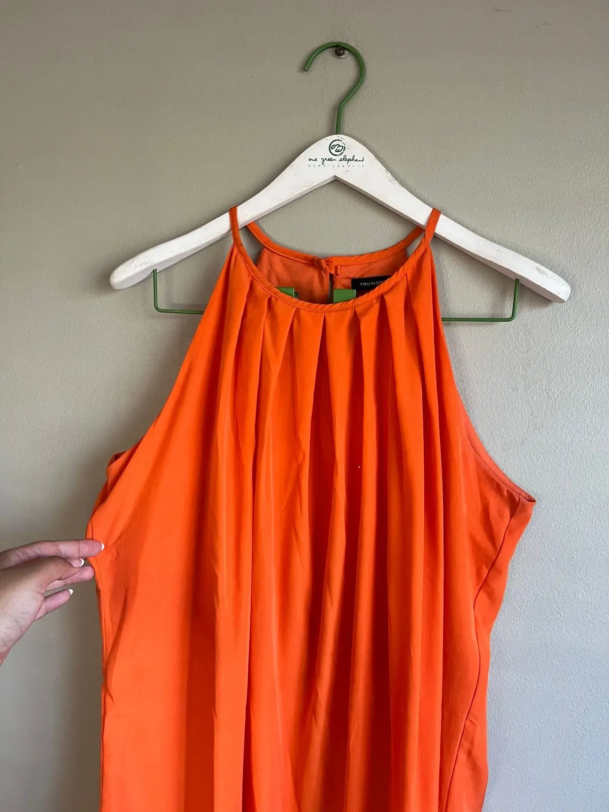 Truworths Orange Pleated Halter Dress Size 38