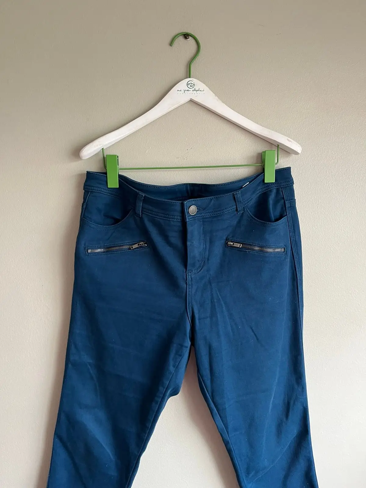 Woolworths Blue Zipped Detail Pants Size 16