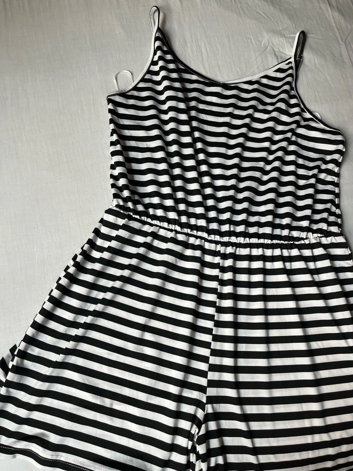 Shein Black and White Striped Playsuit