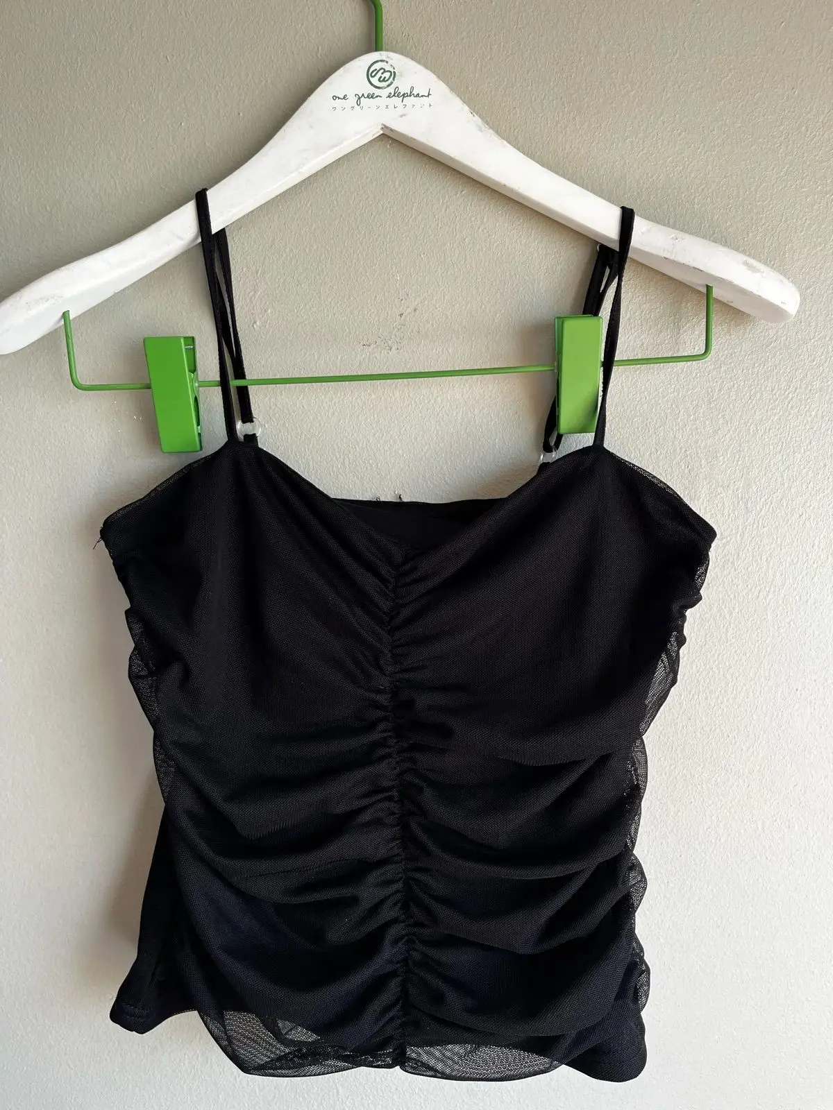Mr Price Black Ruched Mesh Cami Top S