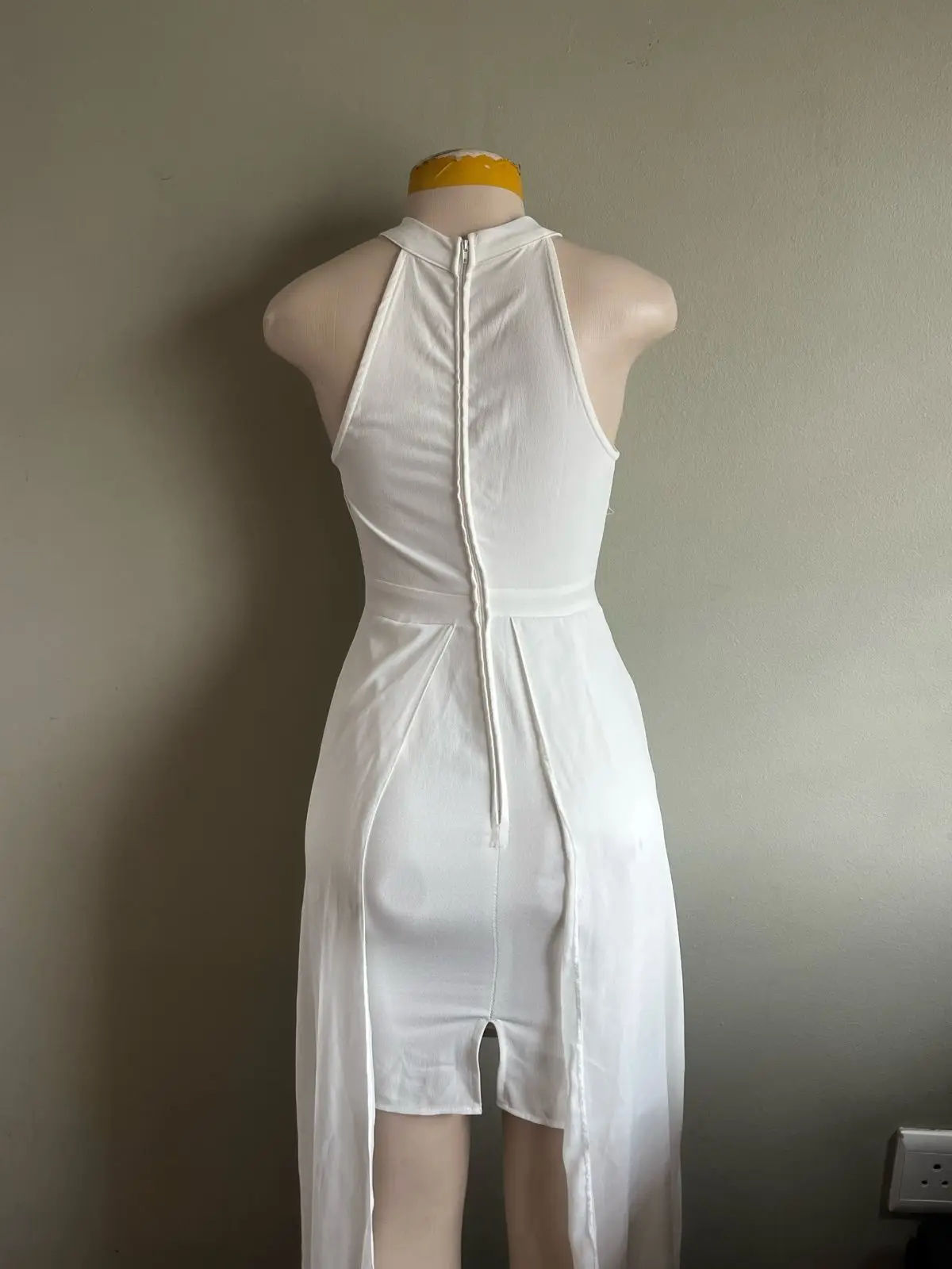 Mr Price White Halterneck Dress with Overlay