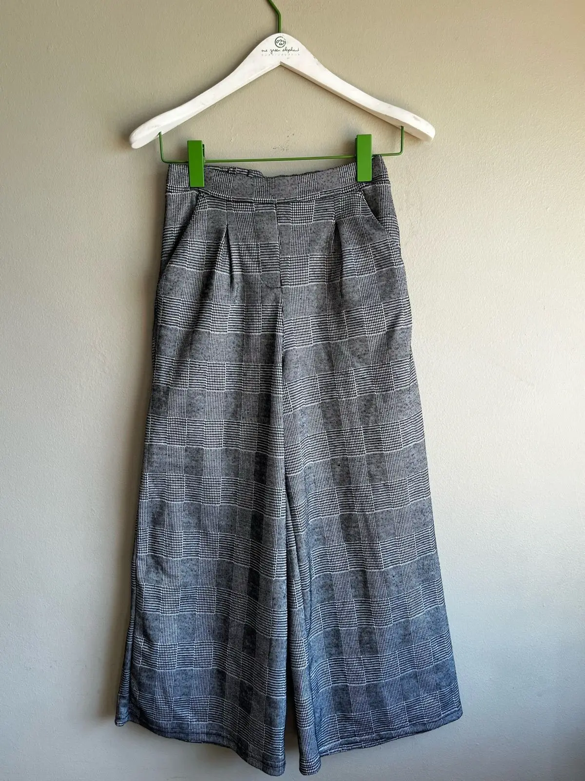 Mr Price Grey Plaid Wide Leg Pants Small