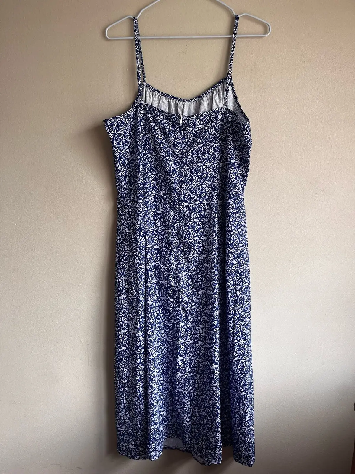 Shein Blue Floral Midi Dress with Slit