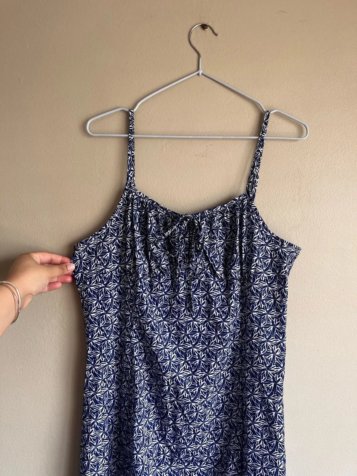 Shein Blue Floral Midi Dress with Slit
