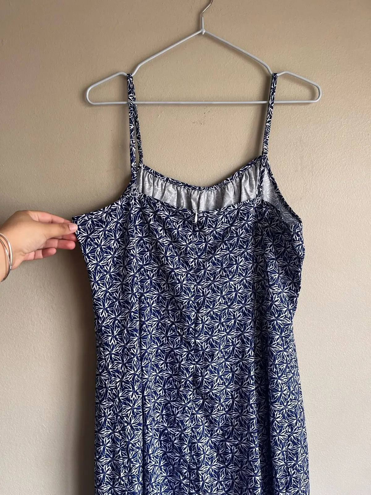 Shein Blue Floral Midi Dress with Slit