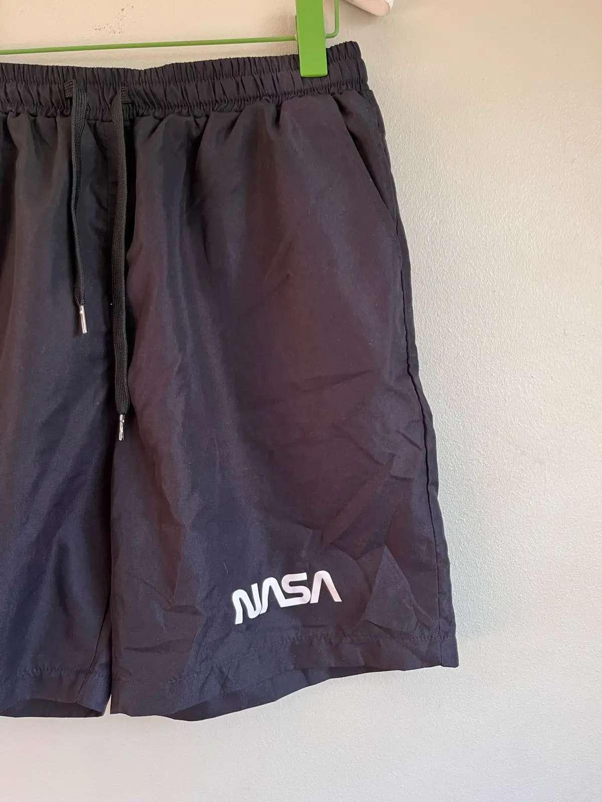 NASA Print Black Shorts