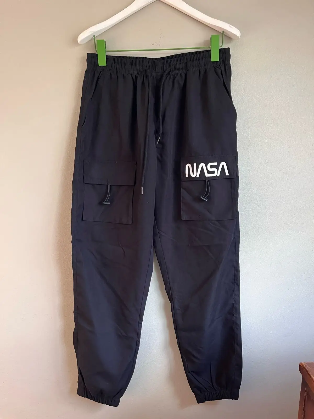 Shein NASA Black Cargo Pants Large