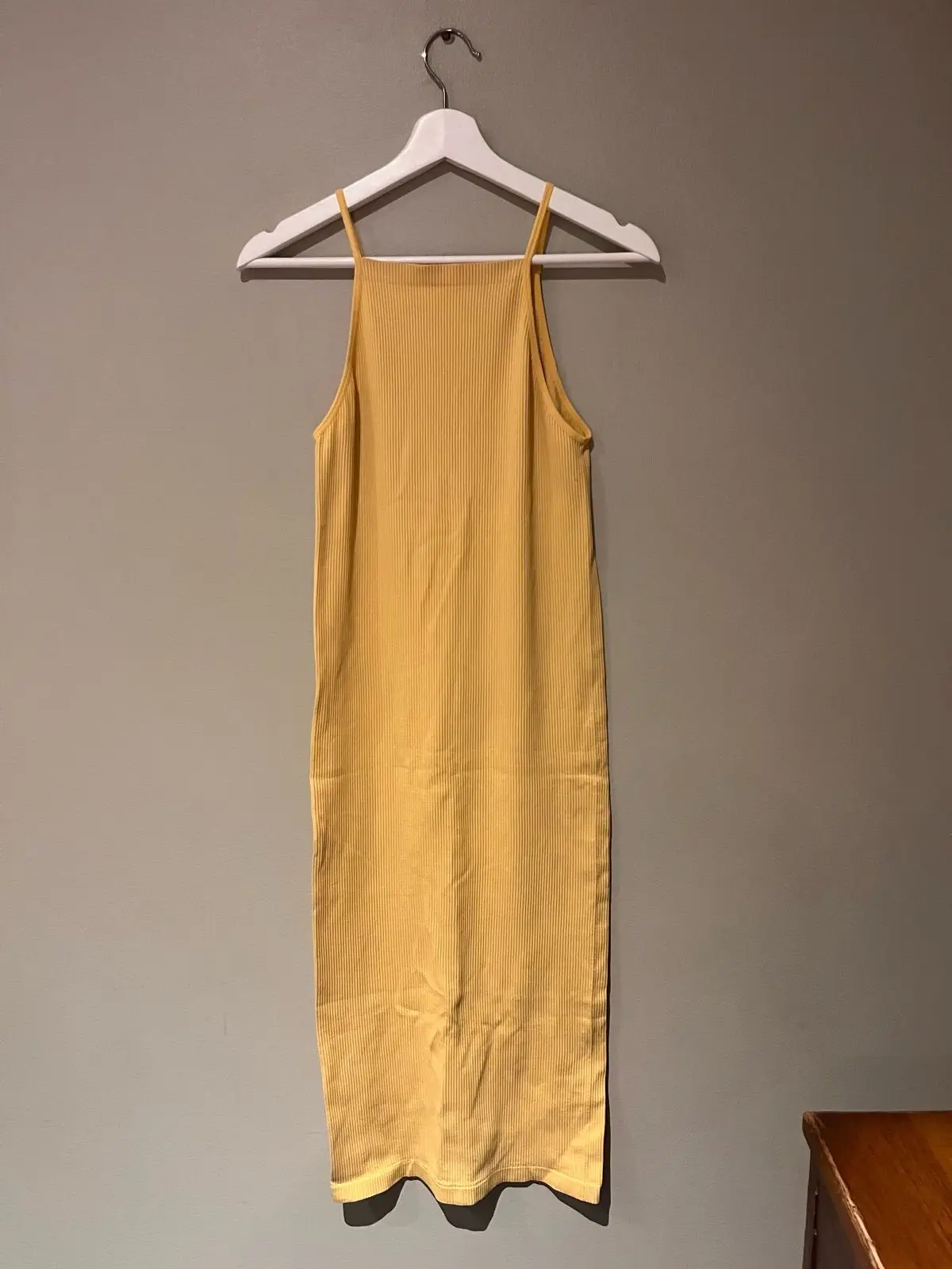 Mr Price Yellow Ribbed Midi Dress