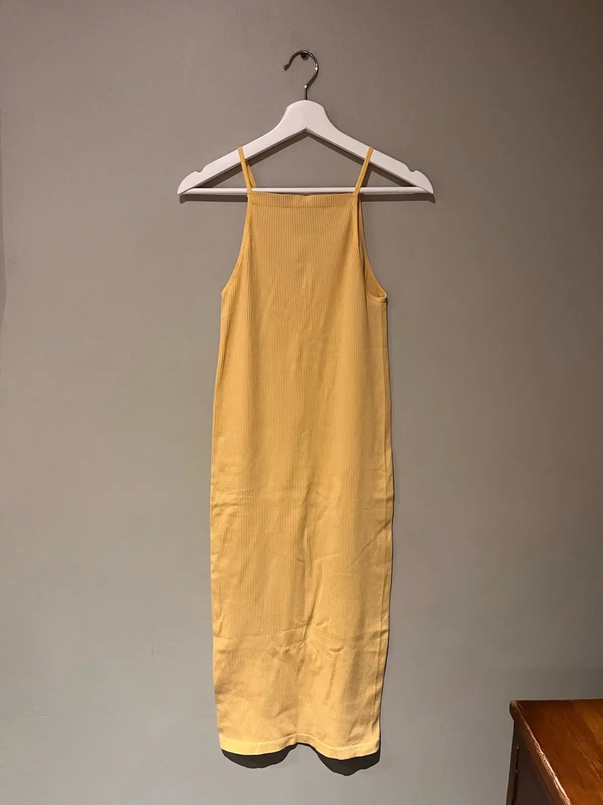 Mr Price Yellow Ribbed Midi Dress