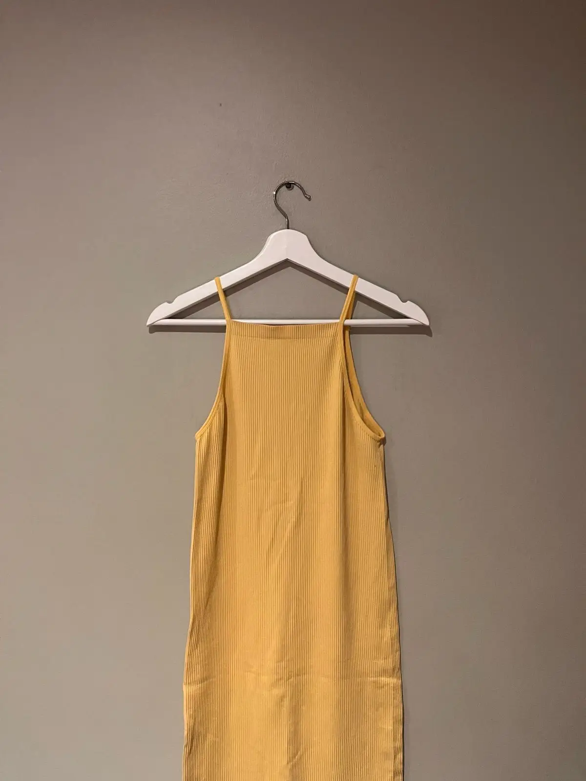 Mr Price Yellow Ribbed Midi Dress