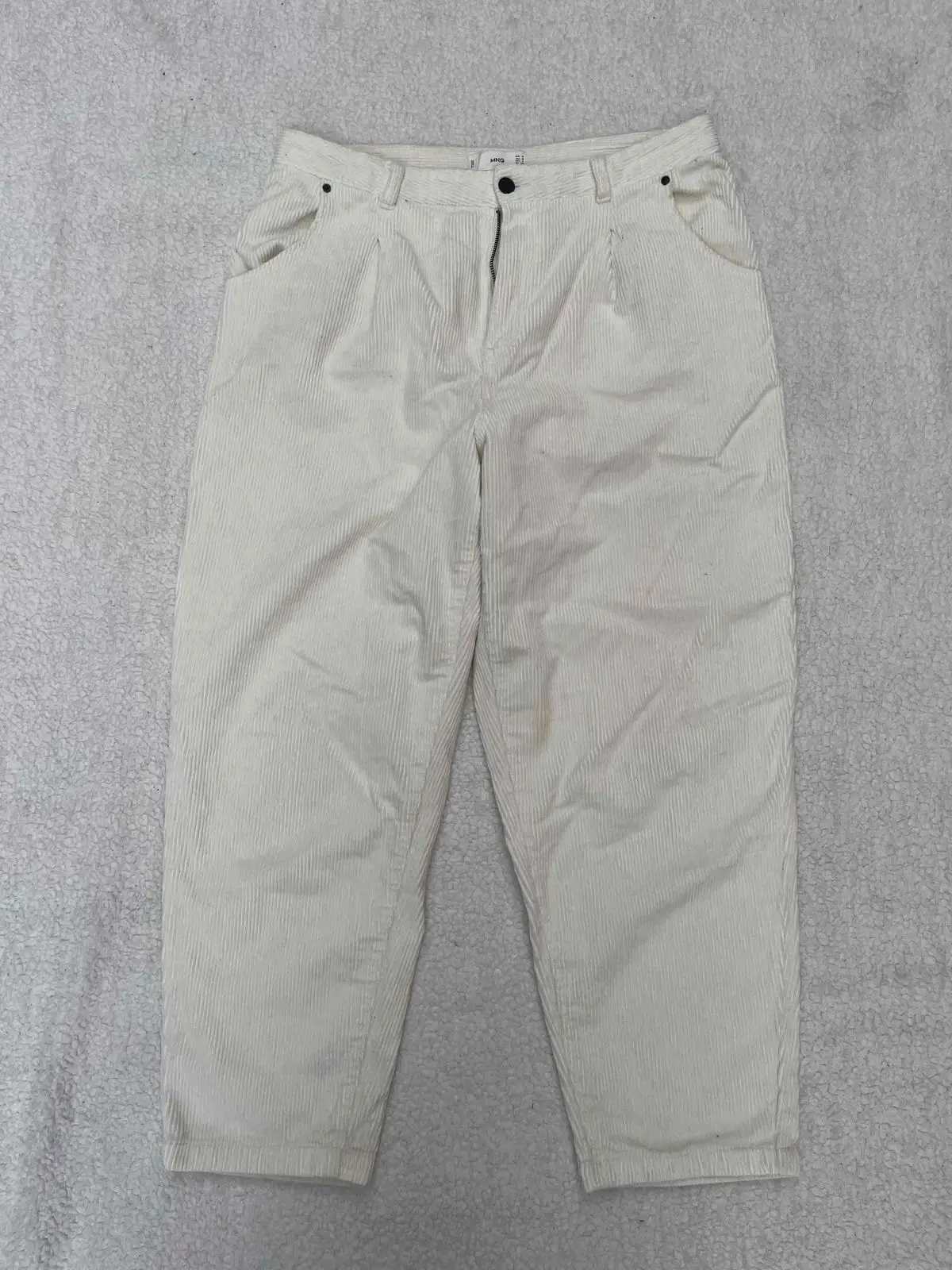 MNG Off-White Corduroy Pants Size 44