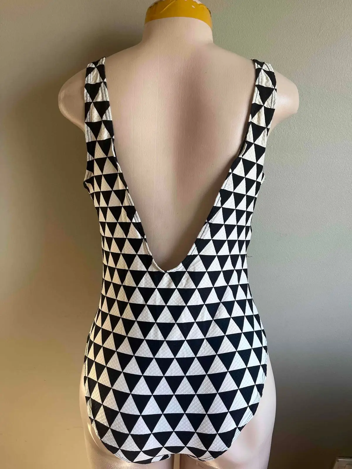 Woolworths Black And White Geometric Halter Top