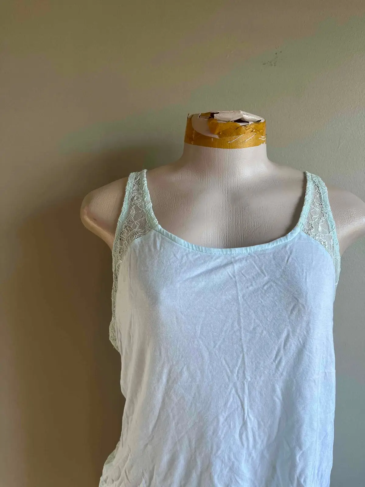 Edgars Light Blue Tank Top with Lace Straps