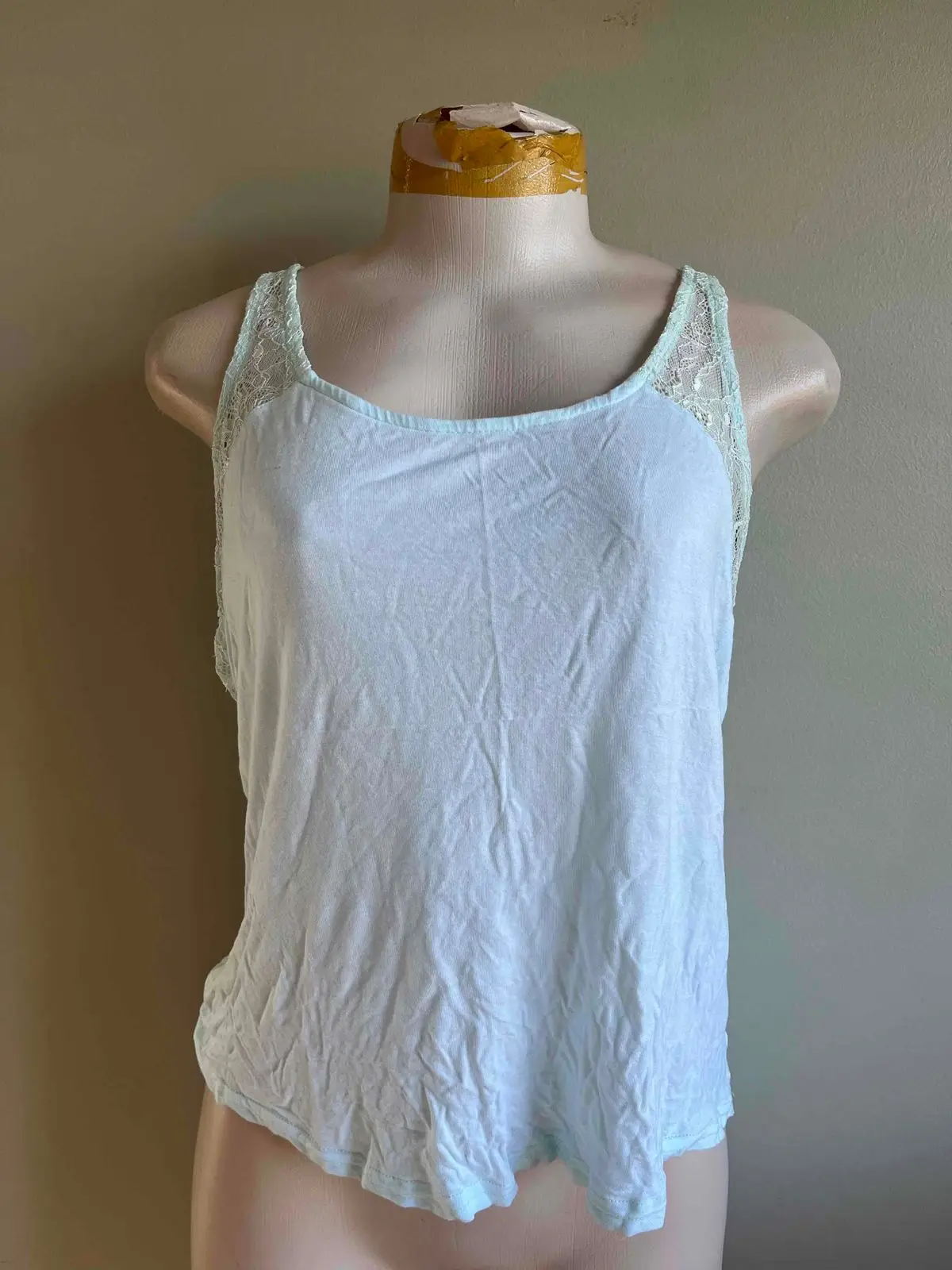Edgars Light Blue Tank Top with Lace Straps