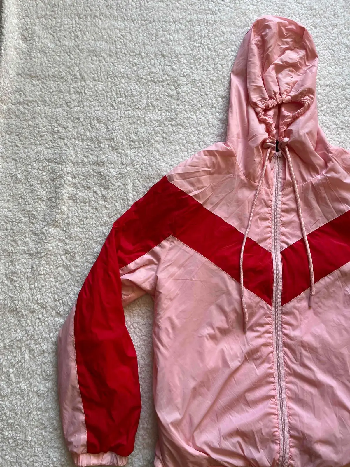 Mr Price Pink and Red Colorblock Windbreaker Jacket