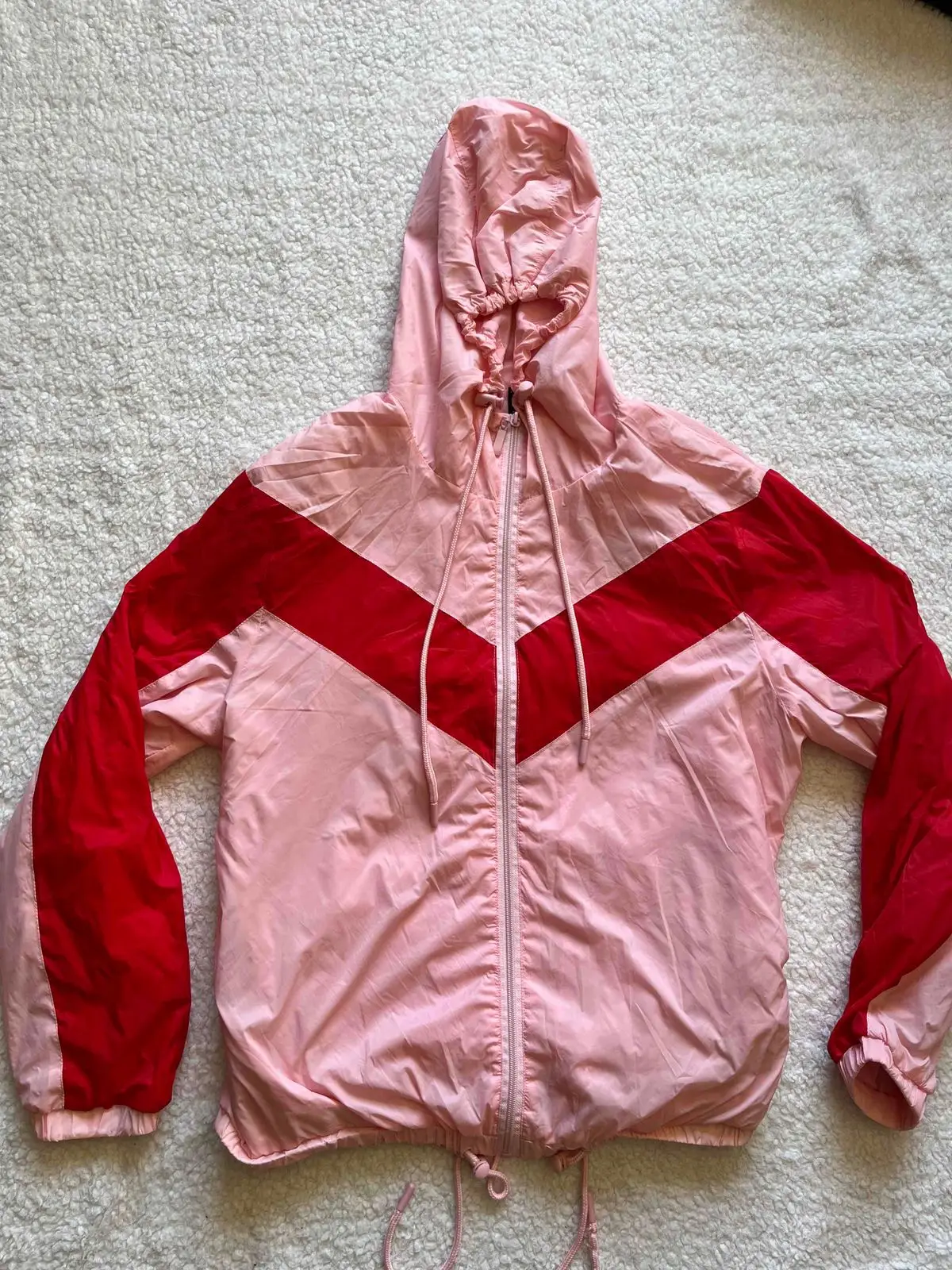 Mr Price Pink and Red Colorblock Windbreaker Jacket