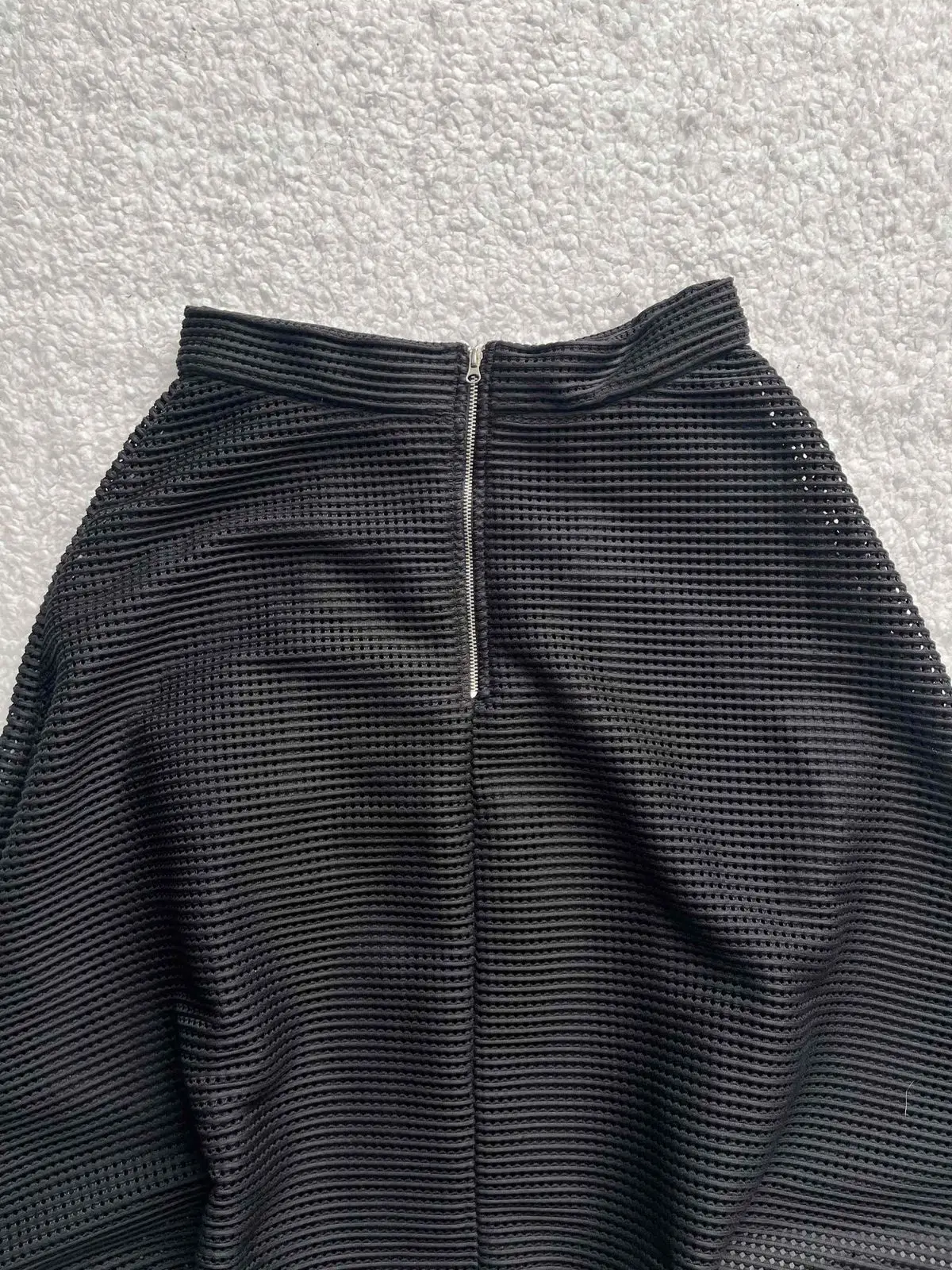 Generic Black Textured Skater Skirt
