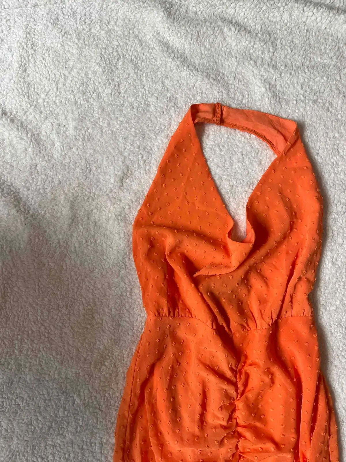 Pretty Little Thing Orange Halter Neck Dress