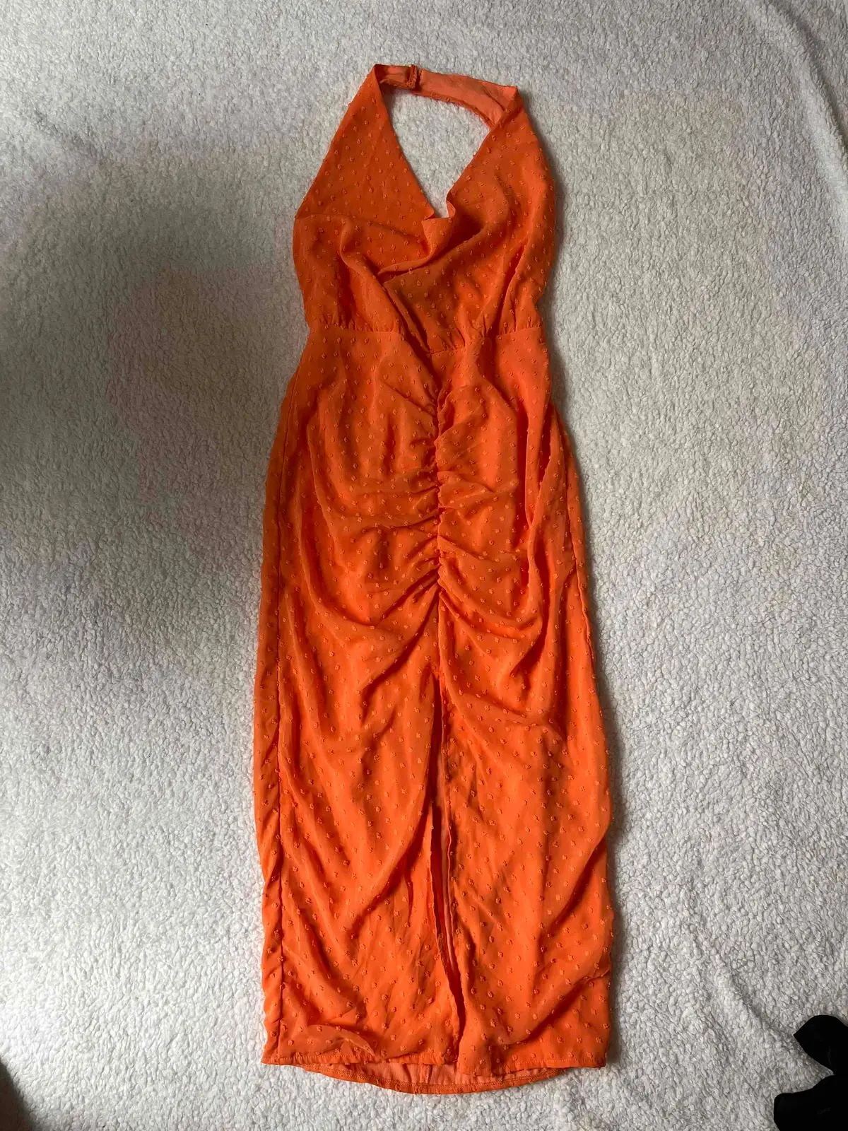 Pretty Little Thing Orange Halter Neck Dress