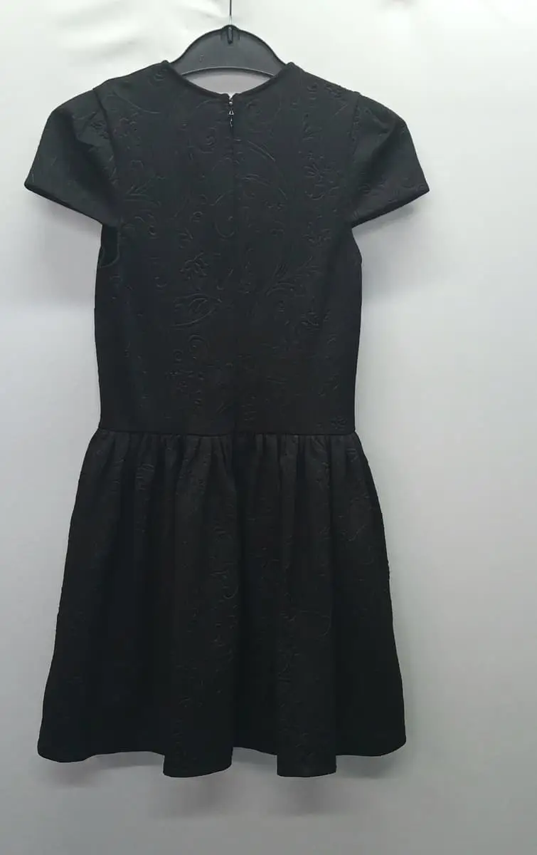 Topshop Black Jacquard Skater Dress