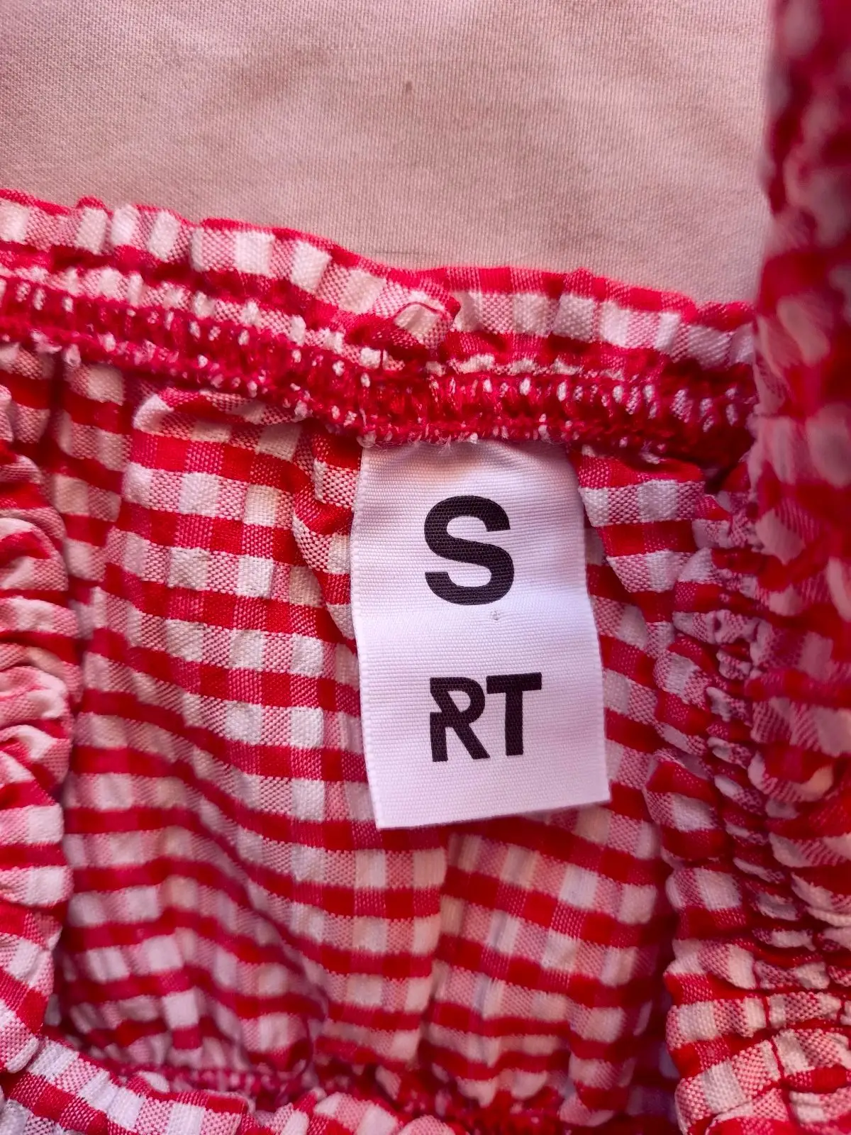 Mr Price Red and White Gingham Crop Top