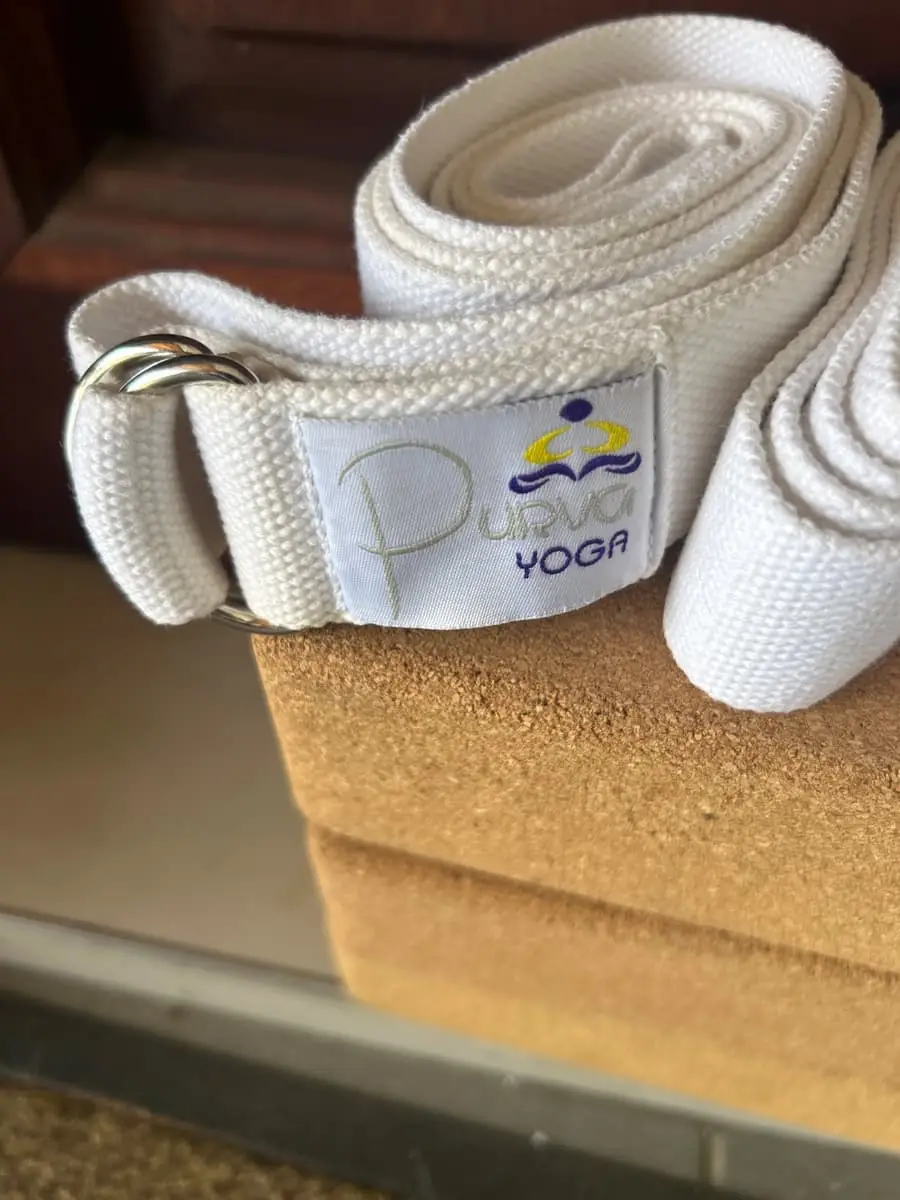 3 yoga blocks and 3 yoga straps