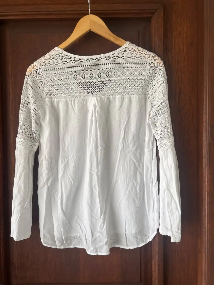 White lace shirt