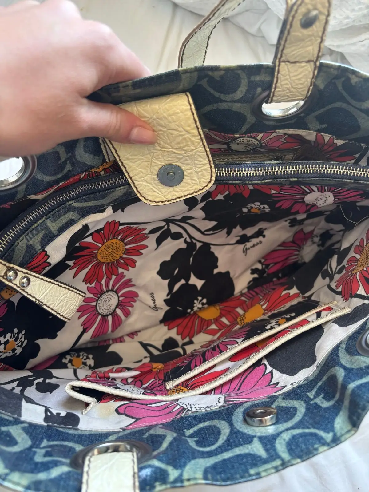 Guess Monogram Tote Bag