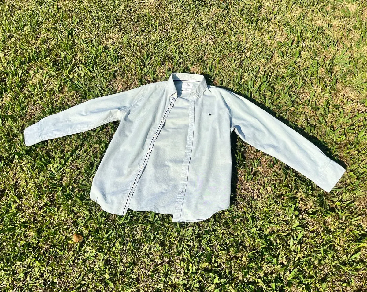 Old Khaki Light Green Long Sleeve Button-Up Shirt