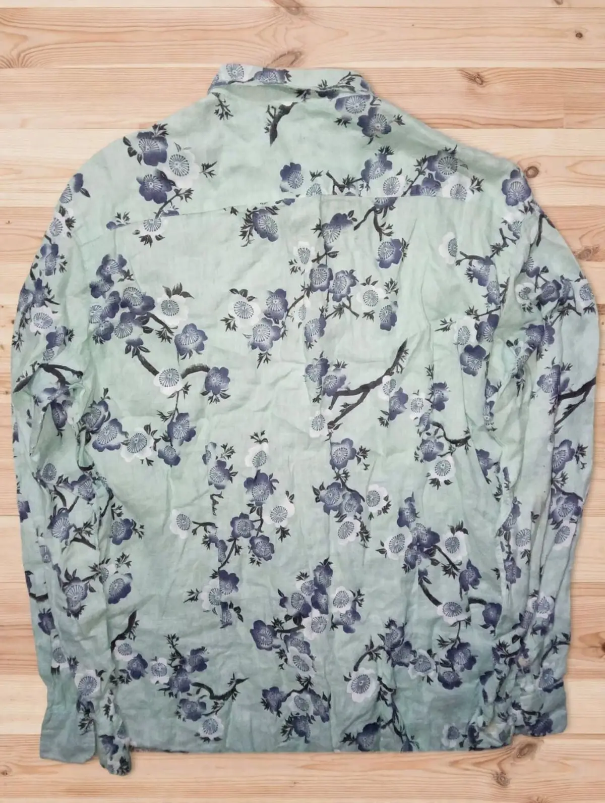 Tipo's Men's Floral Linen Long Sleeve Shirt Size XL