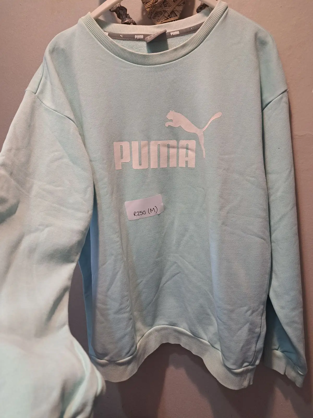 Puma Mint Green Logo Sweatshirt